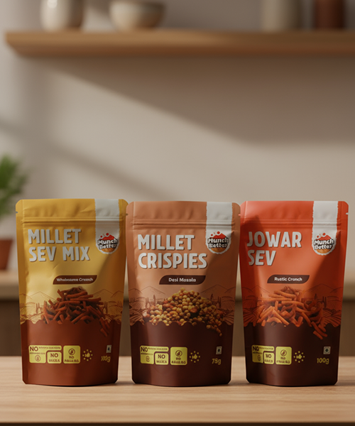 Jowar Sev, Mix Millet Sev & Millet Crispies
