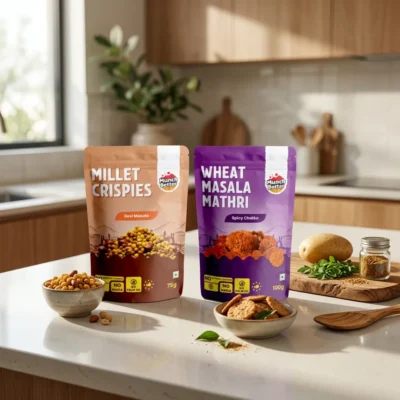 Wheat Mathri and Millet Crispies